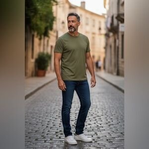 J. Crew Men's Army Green Crewneck Tee